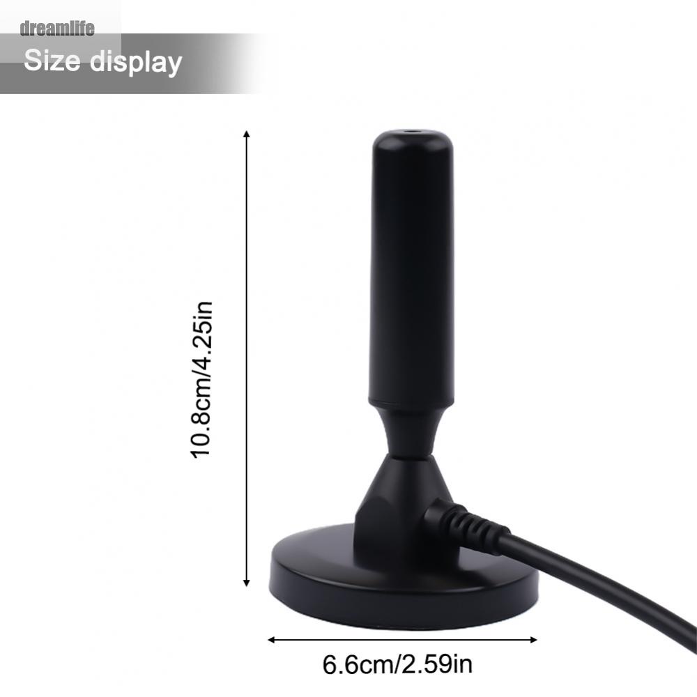 Antena Tv Digital 25DB HD TV DTV Box Digital TV Antenna 50 Miles Active  Indoor Interior TV Antenna Aerial HD Flat Design 