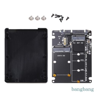 Bang กล่องอะแดปเตอร์การ์ด MSATA 2 In 1 สําหรับ M 2 NGFF เป็น SATA3 2 5 SSD PC คอมพิวเตอร์