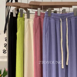 2TOYOUNG  กางเกงขายาว คาร์โก้ กางเกง เชือกอเมริกันคลาสิค Cargo pants 2023 NEW 071983 Comfortable สวย High quality Unique A23L0CK 36Z230909