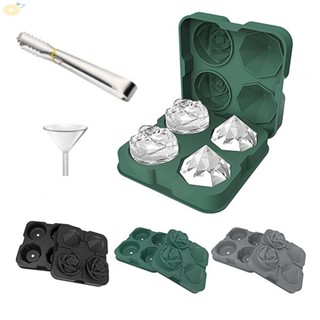 【VARSTR】Silicone Diamond Shape Ice Ball Maker Molds Add a Touch of Class to Your Drinks!