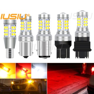 Iusiu ใหม่ ไฟสัญญาณเลี้ยว LED 1156 1157 T15 T20 T25 3030 27SMD BA15S BAU15S 7440 7443 3156 3157 P21W PY21W P27W P21 5W DRL สําหรับรถจักรยานยนต์