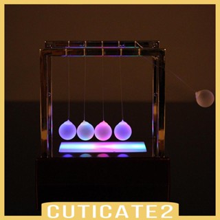 [Cuticate2] ของเล่นลูกตุ้ม วิทยาศาสตร์ นิวตัน พร้อมไฟหลากสี เพื่อการเรียนรู้เด็ก