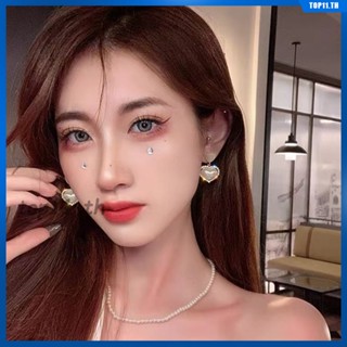 2022 New Earring S925 Silver Needle Elegant Pearl Diamond Fashion Style Earing Subang Telinga French Style Mermaid Earrings Celebrity Earrings For Students (top11.th.)