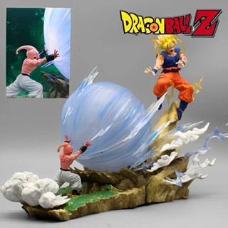 ฟิกเกอร์อนิเมะ Dragon Ball Z Majin Buu Vs Son Goku ขนาด 22 ซม. พร้อมไฟ