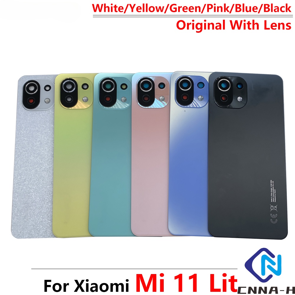 ฝาหลังกระจกด้านหลังสําหรับ Xiaomi Mi 11 Lite 5G m2101k9ag m2101k9g แบตเตอรี่ประตูแบตเตอรี่ฝาหลัง
