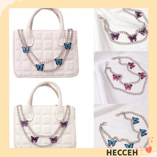 Hecceh สายโซ่กระเป๋า สองชั้น ลายผีเสื้อ DIY แบบเปลี่ยน 2 ชิ้น