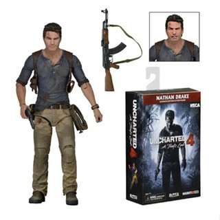 Neca โมเดลฟิกเกอร์ PVC Uncharted 4 A thiefs end NATHAN DRAKE Ultimate Edition ขนาด 7 นิ้ว 18 ซม. สําหรับตกแต่ง