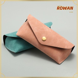 Rowans กระเป๋าแว่นตากันแดด หนังนิ่ม พับได้ สีพื้น แฟชั่นสําหรับทุกเพศ