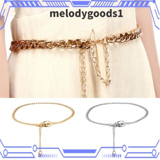 Melodygoods1 สร้อยคอโซ่โลหะ ลายเสือดาว สไตล์โบโฮ สําหรับหน้าท้อง ร่างกาย เอว