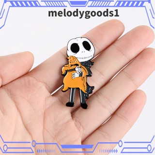 Melodygoods1 เข็มกลัด โลหะผสม รูปฟักทอง ผี เครื่องประดับ สําหรับของขวัญ