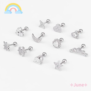 June Tragus ต่างหูกระดูกอ่อน แบบเกลียว 12 แบบ