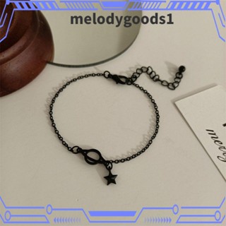 MELODYGOODS1 สร้อยข้อมือแฟชั่น ลายดาว สไตล์โกธิค เรียบง่าย