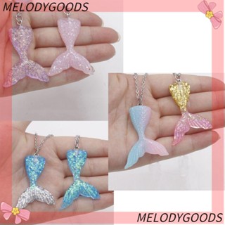 MELODG Beauty สร้อยคอโซ่ สเตนเลสอัลลอย รูปนางเงือก