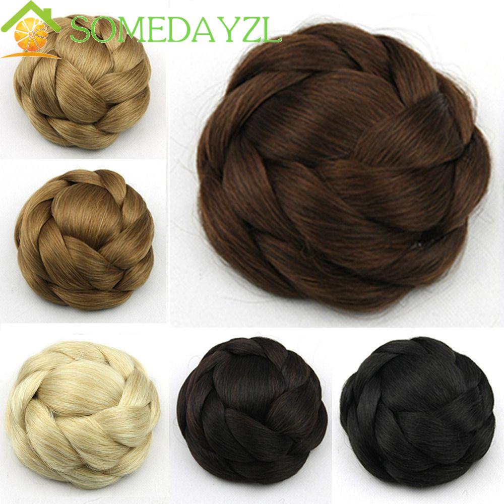 Somedayzl แฮร์พีซตรง ทนความร้อน สําหรับ Hanfu/เจ้าสาว/ต่อผม เรียบง่าย เครื่องประดับผมธรรมชาติ
