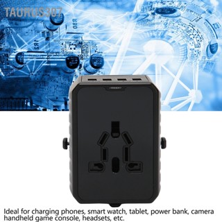 Taurus307 8A Universal Travel Adapter 2 USB C 4 พอร์ต A อะแดปเตอร์ปลั๊กไฟระหว่างประเทศสำหรับ USA EU UK 100‑240V