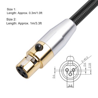 1Buycart Xlr Male To Mini Female อะแดปเตอร์สายเคเบิ้ล 3 Pin สําหรับกล้อง เครื่องผสมไมโครโฟน เครื่องบันทึกเสียง