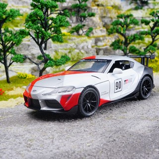 ใหม่ Haodi โมเดลรถยนต์จําลอง 1:32 Toyota Bull Devil Supra มีเสียง และไฟ ของเล่นสําหรับเด็ก