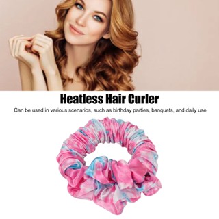 Hair Ving ที่ดัดผม ไม่ใช้ความร้อน นุ่ม นอนหลับ โรสเรด มัดย้อม ดัดผม Scrunchie