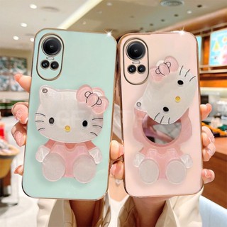 เคสโทรศัพท์มือถือ แบบนิ่ม ลายคิตตี้ ป้องกันเลนส์กล้อง สําหรับ Oppo Reno 10 Pro 10 Pro+ 5G 2023 10Pro Plus