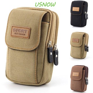 Usnow กระเป๋าคาดเอว ผ้าแคนวาส ใส่โทรศัพท์มือถือ EDC Molle สําหรับกลางแจ้ง