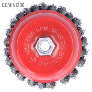 Gemini308 2 ชิ้นบิดลวดแปรงล้อผูกปมเครื่องบดถ้วยบดสนิมสีเครื่องมือกำจัด M14 เธรด 5 นิ้ว