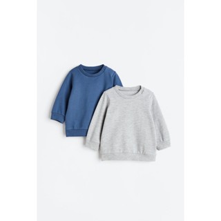 H&amp;M เสื้อวอร์มเนื้อผ้าคอตตอนแพ็ค 2 ชิ้น Girl 2-pack cotton sweatshirts 0764758_1