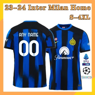 เสื้อกีฬาแขนสั้น ลายทีมชาติฟุตบอล Inter Home 23-24 ไซซ์ S-4XL สําหรับผู้ชาย