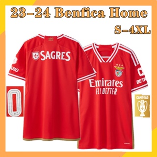 เสื้อกีฬาแขนสั้น ลายทีมชาติฟุตบอล Benfica 23-24 ไซซ์ S-4XL ชุดเหย้า สําหรับผู้ชาย