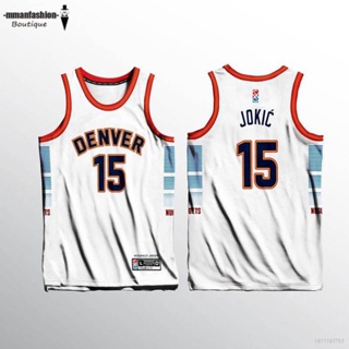 เสื้อกีฬาบาสเก็ตบอล Jokic Jersey Full Sublimation 22 23 ระบายอากาศ แบบแห้งเร็ว พลัสไซซ์ สําหรับผู้ชาย และผู้หญิง