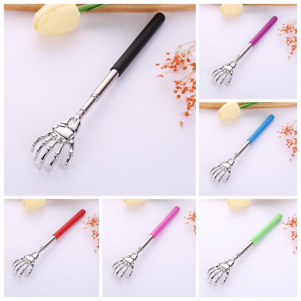 🔺 ไม้เกาหลัง มือกระดูก ปรับสั้น-ยาว ยืดหดได้ เกามันสะใจ สแตนเลส ขนาดพกพา มีที่หนีบกระเป๋า เกรดพรีเมี่ยม 🔺 - รูปที่ 2