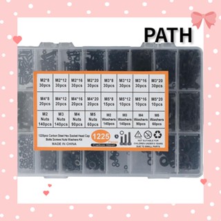 PATH ชุดสกรูเหล็กคาร์บอน เกรดสูง M2 M3 M4 M5 1225 ชิ้น