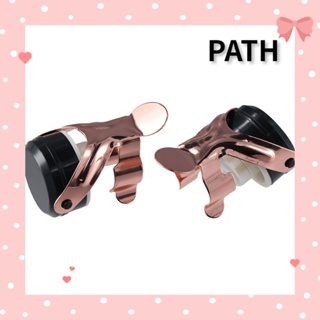 PATH จุกปิดขวดไวน์ สเตนเลส กันรั่วซึม พร้อมจุกซิลิโคน เกรดอาหาร สีโรสโกลด์ โลหะ สีดํา สีเงิน สําหรับแชมเปญ ไวน์ 2 ชิ้น