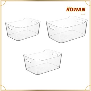 Rowans กล่องพลาสติกใส ขนาดใหญ่ จุของได้เยอะ สําหรับจัดเก็บของในตู้เย็น