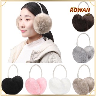 แถวที่อบอุ่น Earmuffs หิมะปิดหูมุกกลางแจ้งขนปุย