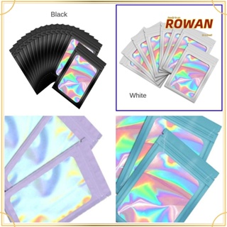 Rowans ถุงบรรจุภัณฑ์ มีซิป 2 ขนาด กันกลิ่น 4 สี 100 ชิ้น