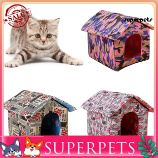 Superpets เต็นท์บ้าน แบบนิ่ม กันน้ํา แบบพกพา สําหรับสัตว์เลี้ยง สุนัข แมว