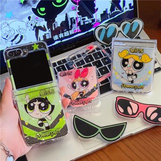 เคสป้องกันโทรศัพท์มือถือ ลายการ์ตูนผู้หญิง สําหรับ Samsung Galaxy Z Flip 5 Z Flip 4 Z Flip 3 ZFlip3 ZFlip4 ZFlip5