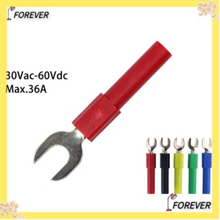 Forever ซ็อกเก็ตกล้วยทองแดง 4 มม. ขั้วต่อสายไฟ ชนิด U ขั้วต่อสายไฟ 6 มม. DIY ใหม่