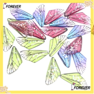 Forever จี้รูปปีกผีเสื้อ แมลง ฟอยล์สีทอง คละสี สําหรับแขวนตกแต่ง วันวาเลนไทน์ 100 ชิ้น