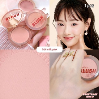 แป้งกันน้ำ Naturally Pigmented Matte Blusher Highlight Contour Face Blush Makeup Beauty [prettylady]