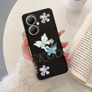 พร้อมส่ง เคสโทรศัพท์มือถือ ซิลิโคนนิ่ม TPU ลายผีเสื้อน่ารัก สําหรับ VIVOY27 VIVO Y27 4G 5G