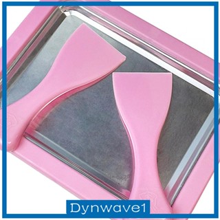 [Dynwave1] กระทะทําไอศกรีม DIY พร้อมที่ขูด 2 ชิ้น อลูมิเนียมอัลลอย 22.5x17.5 ซม. สําหรับทําโยเกิร์ต ไอศกรีม