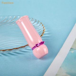 Families&gt; ขวดเปล่า ขนาด 12.1 มม. สีชมพู สําหรับใส่ลิปบาล์ม DIY 1 ชิ้น