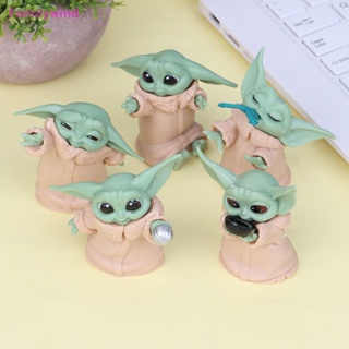 Familywind&gt; ฟิกเกอร์ Yoda Grogu Mandalorian ของเล่นสําหรับเด็ก 5 ชิ้น ต่อชุด