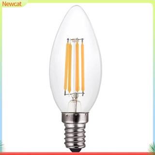 {Newcat} ฐานหลอดไฟ LED C35 220V E14 4W หรี่แสงได้ ประหยัดพลังงาน