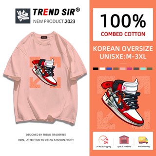 TrendSir 🔥มาใหม่ ลายเยอะ ผ้าดีมาก🔥 เสื้อยืดคอกลมแขนสั้น มาใหม่ วันธรรมดาออกนอกสบ มี7สี M-3XL