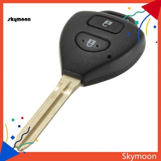 Skym* เคสรีโมตกุญแจรถยนต์ 2 ปุ่ม พร้อมใบมีด ไม่เจียระไน สําหรับ Toyota Rav4 Corolla Yaris