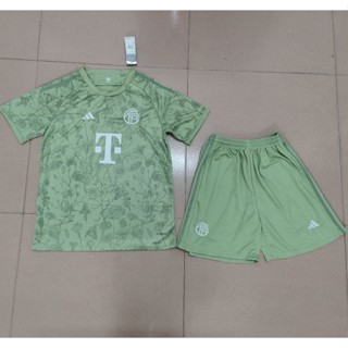 เสื้อกีฬาแขนสั้น ลายทีมชาติฟุตบอล Bayern Green Kit Jersey S - XXL ชุด 23-24 ชุดเหย้า สําหรับผู้ชาย