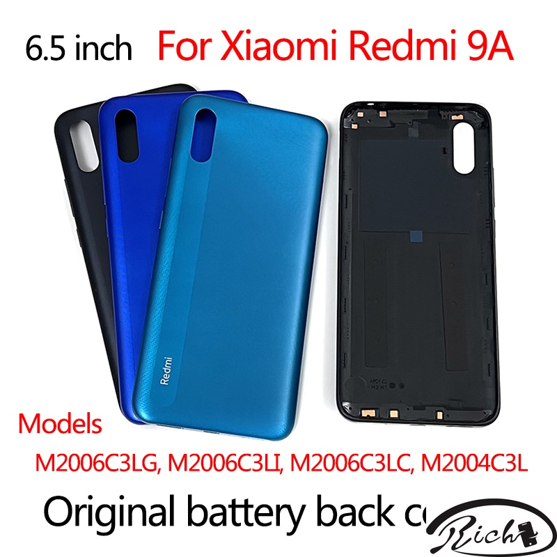 ฝาครอบแบตเตอรี่ด้านหลัง 6.53 นิ้ว สําหรับ Xiaomi Redmi 9A M2006C3LG ...