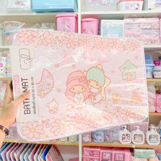 พรมเช็ดเท้า 60x40 Littl Twin ดอกไม้ชมพู //GA-4831 -ต30